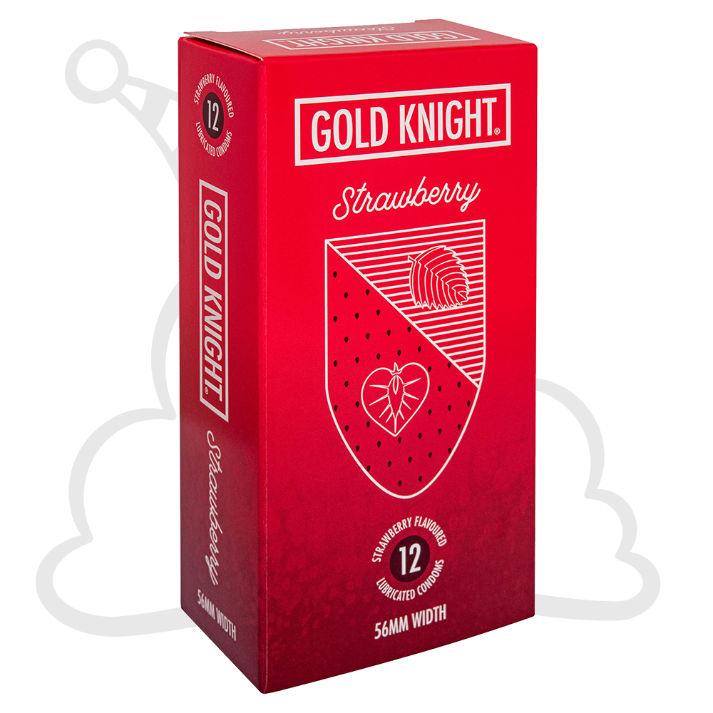 Gold Knight Strawberry Condoms Sohi NZ