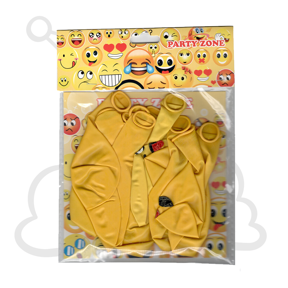 Party Balloons (12pc, Emoji Themed) Sohi NZ