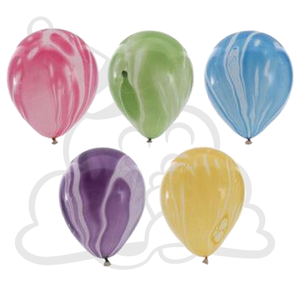 Party Balloons (6pc, Marble Themed) Sohi NZ