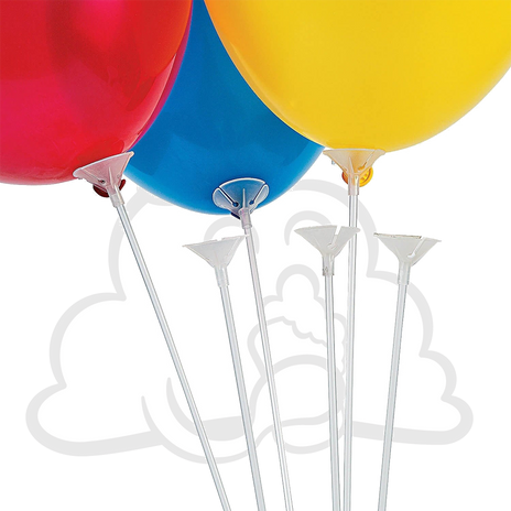 Balloon Stick With Cups (12pc) Sohi NZ 