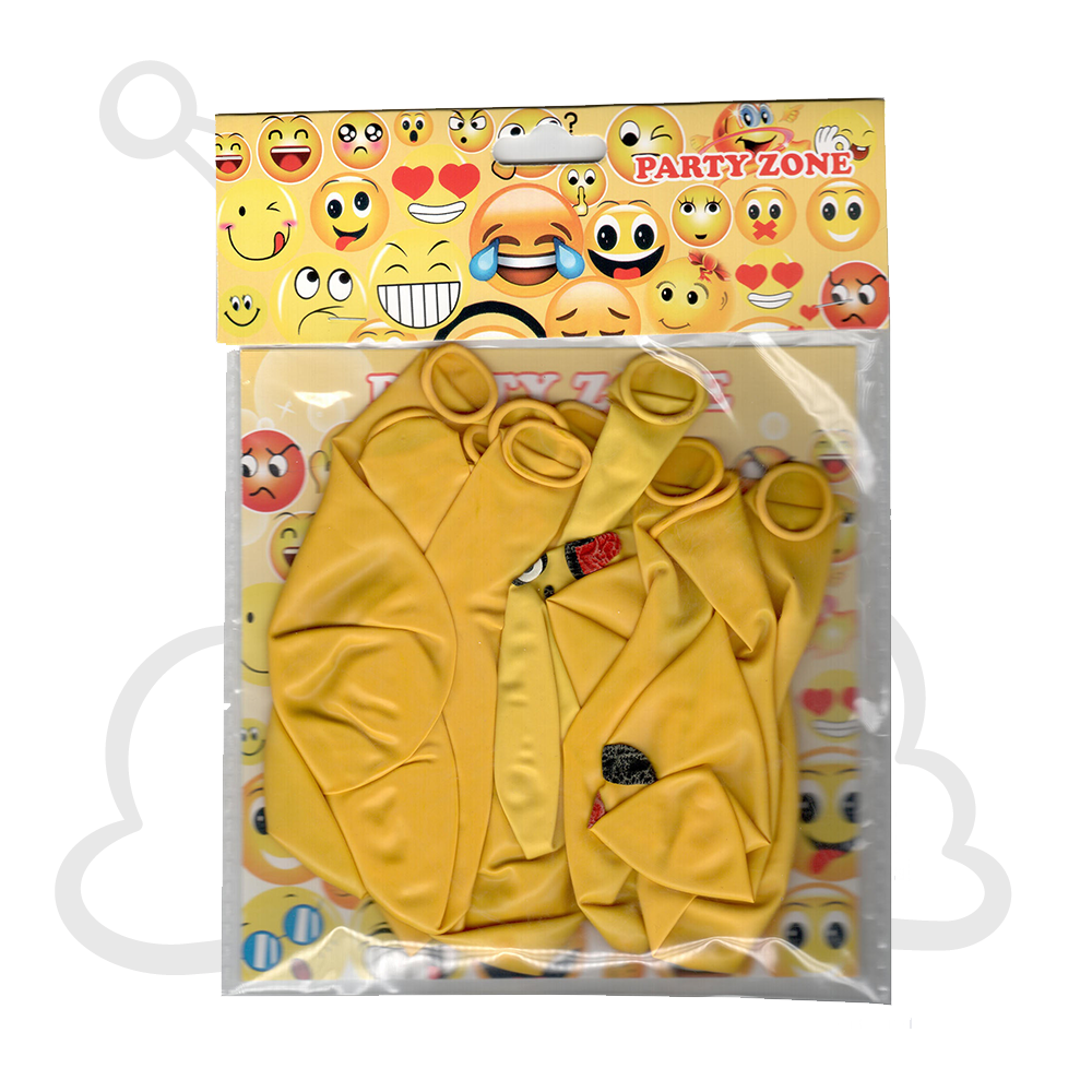 Party Balloons (12pc, Emoji Themed) Sohi NZ 