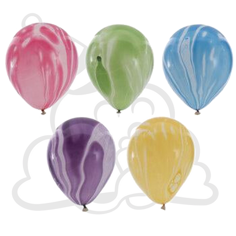 Party Balloons (6pc, Marble Themed) Sohi NZ 